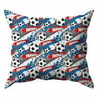 Poszewka bawełniana na poduszkę 40x60 | 072now | niebieska | piłki futbol