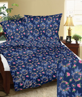 Pościel dla dziecka bawełniana 120x160 + poszewka na poduszkę 50x70 | 250granat | granatowa | łapacz snów