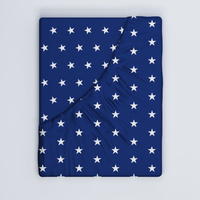 Prześcieradło z gumką do łóżeczka 80x160 bawełniane | 401Dgr | granatowe | gwiazdy