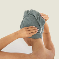 Ręcznik frotte  na głowę do sauny ZWOLTEX 70x62 TURBAN szary