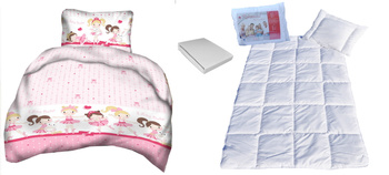 Komplet 100x160 + 50x60 + prześcieradło jersey 80x160 436róż