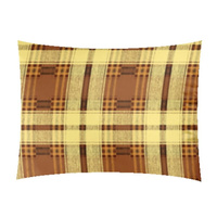 Poszewka flanela 50x60 | 252brąz | brązowa | krata