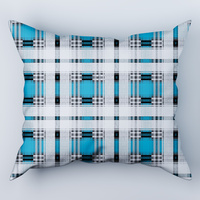 Poszewka flanela 40x40 | 252tur | turkusowa | krata
