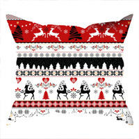 Czarno czerwona Poszewka bawełniana na jaśka 40x40 - 191red