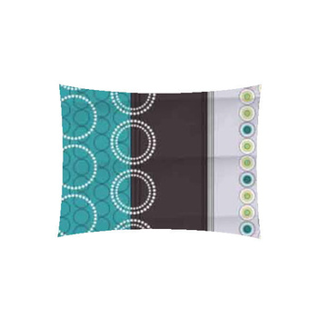 Poszewka bawełniana na jaśka 40x40 | 350mor | morska | wzór geometryczny