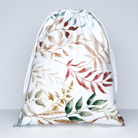 Worek na pościel do przedszkola żłobka | 123beż | beżowa | liście