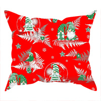 Poszewka bawełniana na jaśka 40x40 | 497Pred | czerwona | skrzaty