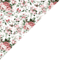 Apaszka bandamka bandana chustka | 082róż | biało różowa | kwiaty dzikiej róży