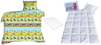 Komplet 100x160 + 40x60 + prześcieradło jersey 80x160 081far