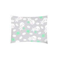 Poszewka flanela 50x60 | 313mie | szaro miętowa | księżyce