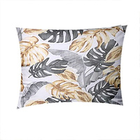 Poszewka z kory 40x40 | 455miód | biało miodowa | liście monstera
