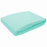 Prześcieradło bez gumki 160x220 Jersey Seledynowe