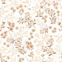 Prześcieradło na leżak do przedszkola | 205zlo | beżowe | kwiaty bratki