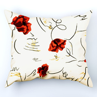 Poszewka z kory 40x40 | 126ecri | ecri | kwiaty maki