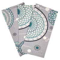 Zestaw Poszewek kora 199s-t | szaro turkusowy | ornament