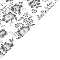 Apaszka bandamka bandana chustka | 116Bsz | biało szara | kwiaty lilie