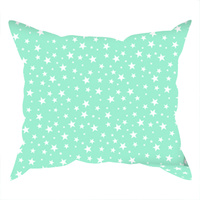 Poszewka bawełniana na jaśka 40x40 | 188mięta | miętowa | gwiazdy