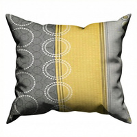 Poszewka z kory 40x40 | 429żółta | szaro żółta | geometryczny