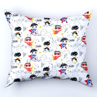 Poszewka bawełniana na poduszkę 50x50 | 289sup | biała | super bohater