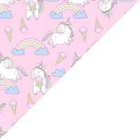 Apaszka bandamka bandana chustka | 103róż | różowa | jednorożce unicorn