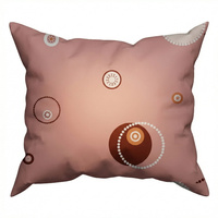 Poszewka z kory 40x40 | 086kak | brązowa | koła