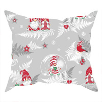 Poszewka bawełniana na jaśka 40x40 | 497Psza | szara | skrzaty