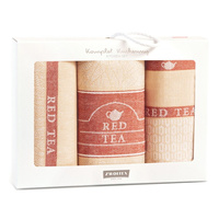 Komplet ścierek kuchennych Red tea