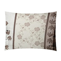 Poszewka flanela 50x60 | 399bra | brązowa | kwiaty