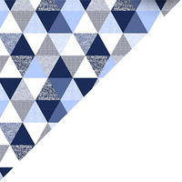 Apaszka bandamka bandana chustka | 110granat | biało granatowa | wzór geometryczny