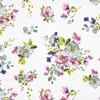 Worek na pościel do przedszkola żłobka | 426Dbi | biała | kwiaty jabłoni