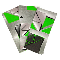 Zestaw poszewek z flaneli 110zie | szaro zielony | graficzny