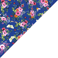 Apaszka bandamka bandana chustka | 348Mgr | granatowa | kwiaty