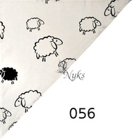Apaszka bandamka bandana chustka | 055bial | biała | owieczki
