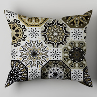 Poszewka bawełniana na jaśka 40x40 | 199beż | beżowa | ornament