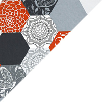 Apaszka bandamka bandana chustka | 208red | szaro czerwona | geometria