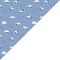Apaszka bandamka bandana chustka | 486nie | niebieska | autka
