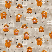 Worek na pościel do przedszkola żłobka | 181byk | beżowa | z bykiem