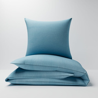 Pościel bawełniana 160x200 + 2 poszewki na poduszkę 70x80 | 00 jeans | niebieska