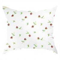 Poszewka bawełniana na jaśka 40x40 | 248red | biało czerwona | róże