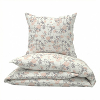 Pościel z kory 160x200 + poszewki na poduszkę 2*70x80 | 027los | łososiowa | kwiaty