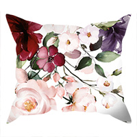 Poszewka bawełniana na jaśka 40x40 | 158b3D | kolorowa | kwiaty 3D