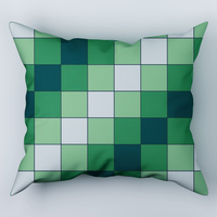 Poszewka z kory 50x60 | 309z3D | zielona | krata 3D
