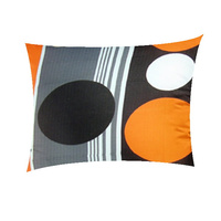 Poszewka z kory 40x40 | 383pom | pomarańczowa | geometryczny