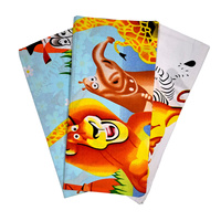 Poszewki bawełniane na jaśka 40x40 Zestaw - 3szt 104zoo | niebieskie | zwierzątka