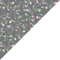 Apaszka bandamka bandana chustka | 121grafit | szara | kwiaty frezje