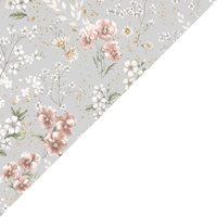 Apaszka bandamka bandana chustka | 205sza | szara | kwiaty