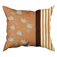 Poszewka z kory 40x40 | 375bra | brązowa | kwiaty