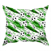 Poszewka bawełniana na jaśka 40x40 | 072zie | zielona | piłki