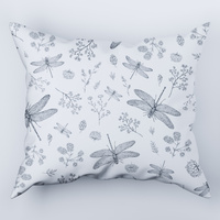 Poszewka z kory 70x80 | 129bsz | biało szara | ważki