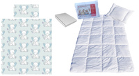 Komplet 100x160 + 40x60 + prześcieradło jersey 80x160  314nieb